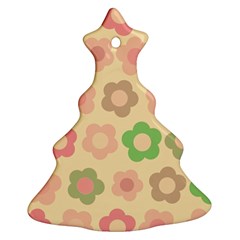 Floral pattern Christmas Tree Ornament (Two Sides)