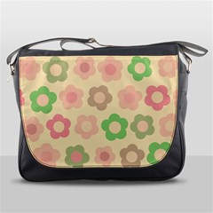 Floral Pattern Messenger Bags by Valentinaart