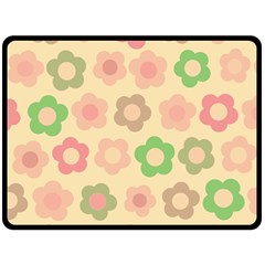 Floral Pattern Double Sided Fleece Blanket (large) 