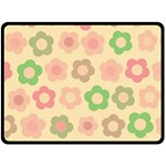 Floral pattern Double Sided Fleece Blanket (Large)  80 x60  Blanket Back