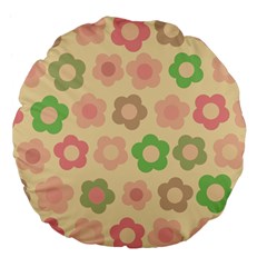 Floral Pattern Large 18  Premium Flano Round Cushions