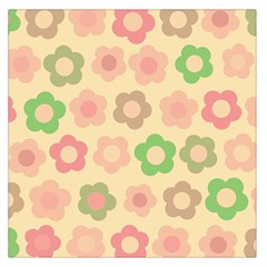 Floral Pattern Large Satin Scarf (square)