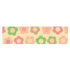 Floral Pattern Satin Scarf (oblong)