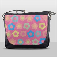 Floral Pattern Messenger Bags by Valentinaart