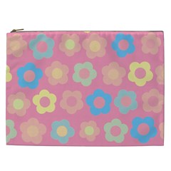 Floral Pattern Cosmetic Bag (xxl)  by Valentinaart