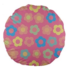 Floral Pattern Large 18  Premium Round Cushions by Valentinaart