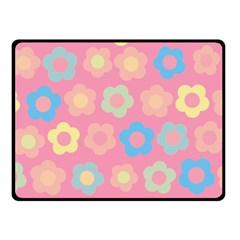 Floral Pattern Double Sided Fleece Blanket (small) 