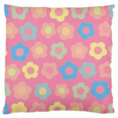 Floral Pattern Standard Flano Cushion Case (one Side)