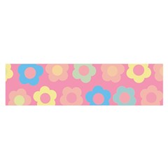 Floral Pattern Satin Scarf (oblong)