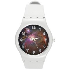 Orion Nebula Round Plastic Sport Watch (m) by SpaceShop