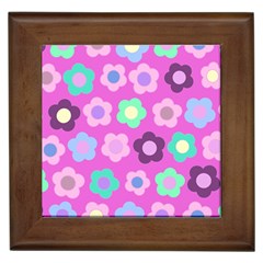 Floral Pattern Framed Tiles by Valentinaart