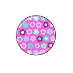 Floral Pattern Hat Clip Ball Marker (4 Pack) by Valentinaart