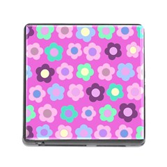 Floral Pattern Memory Card Reader (square) by Valentinaart