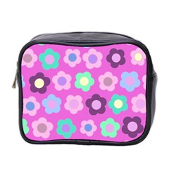 Floral Pattern Mini Toiletries Bag 2-side