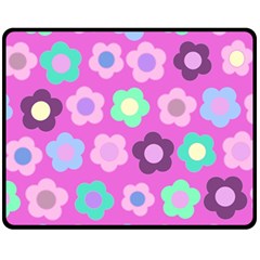 Floral Pattern Fleece Blanket (medium) 