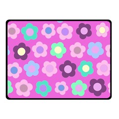 Floral Pattern Double Sided Fleece Blanket (small) 