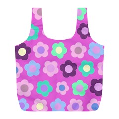 Floral Pattern Full Print Recycle Bags (l)  by Valentinaart