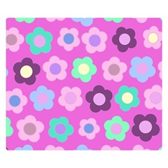 Floral Pattern Double Sided Flano Blanket (small)  by Valentinaart