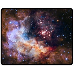 Celestial Fireworks Fleece Blanket (medium)  by SpaceShop