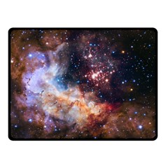 Celestial Fireworks Double Sided Fleece Blanket (small)  by SpaceShop