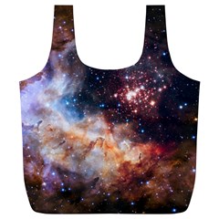 Celestial Fireworks Full Print Recycle Bags (l)  by SpaceShop