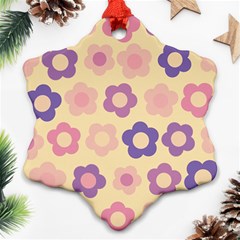 Floral Pattern Snowflake Ornament (two Sides)