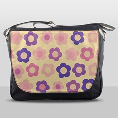 Floral Pattern Messenger Bags by Valentinaart