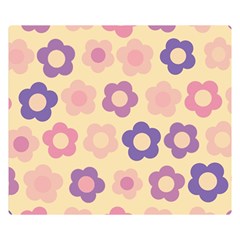 Floral Pattern Double Sided Flano Blanket (small) 