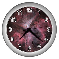 Carina Peach 4553 Wall Clocks (silver)  by SpaceShop