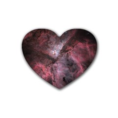 Carina Peach 4553 Rubber Coaster (heart)  by SpaceShop