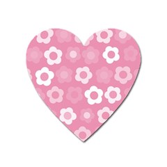 Floral Pattern Heart Magnet