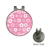 Floral pattern Hat Clips with Golf Markers Front