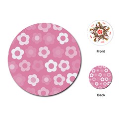 Floral Pattern Playing Cards (round) 