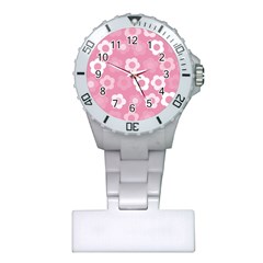 Floral Pattern Plastic Nurses Watch by Valentinaart