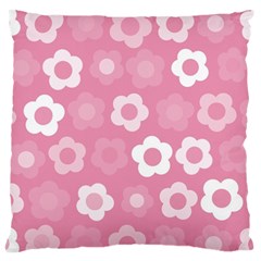 Floral Pattern Large Flano Cushion Case (two Sides)