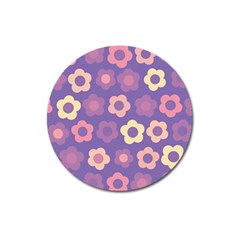 Floral Pattern Magnet 3  (round) by Valentinaart