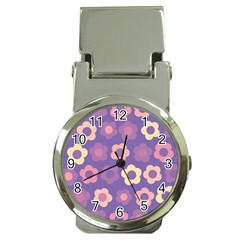 Floral Pattern Money Clip Watches