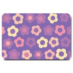 Floral Pattern Large Doormat  by Valentinaart