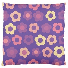 Floral Pattern Large Cushion Case (one Side) by Valentinaart