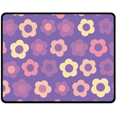 Floral Pattern Double Sided Fleece Blanket (medium) 