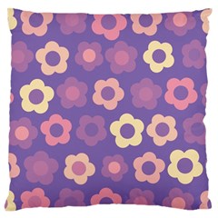 Floral Pattern Large Flano Cushion Case (one Side) by Valentinaart