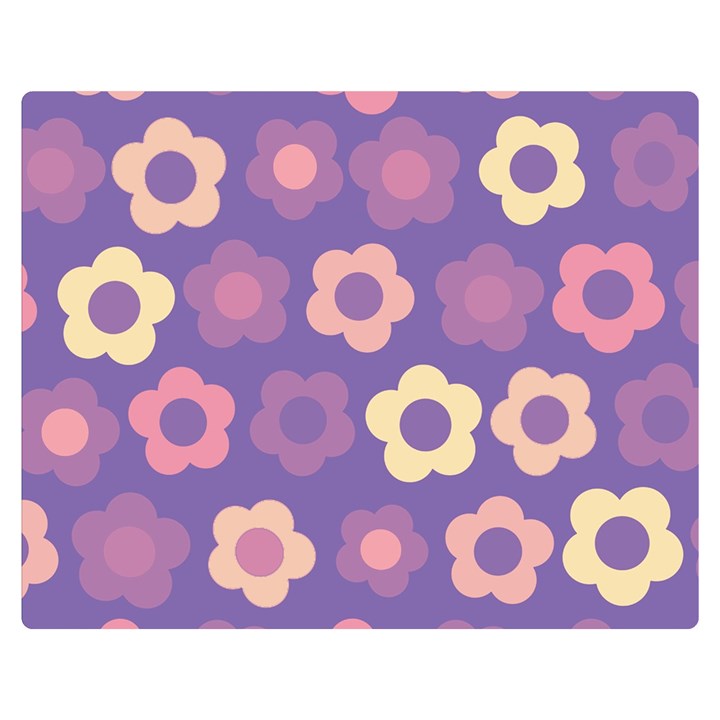 Floral pattern Double Sided Flano Blanket (Medium) 