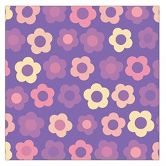 Floral Pattern Large Satin Scarf (square)