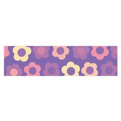 Floral Pattern Satin Scarf (oblong)