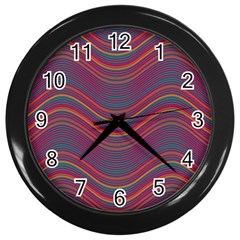 Pattern Wall Clocks (black) by Valentinaart