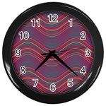 Pattern Wall Clocks (Black) Front