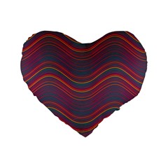 Pattern Standard 16  Premium Flano Heart Shape Cushions by Valentinaart