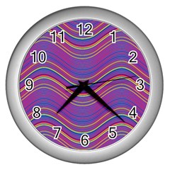 Pattern Wall Clocks (Silver) 