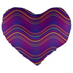 Pattern Large 19  Premium Heart Shape Cushions Front