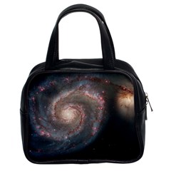 Whirlpool Galaxy And Companion Classic Handbags (2 Sides) by SpaceShop